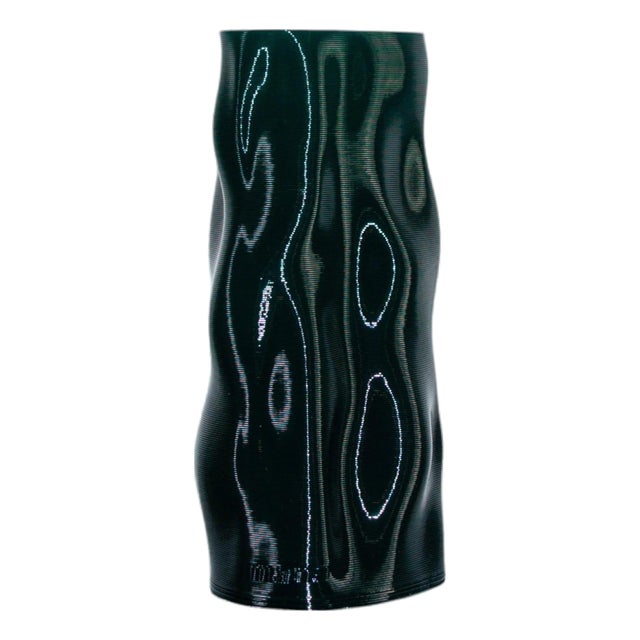 Tall Forest Green Magma Vase by Mana For Sale
