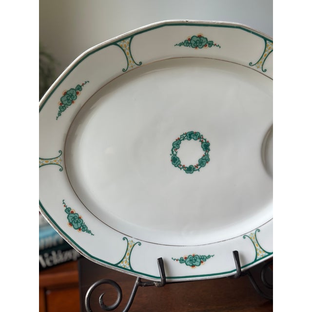 Limoges, France Rare 1925 Paris Expo Art Deco Limoges Porcelain "Bombay" Platter by Marcel Goupy For Sale - Image 4 of 5