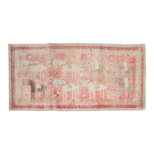 Pink Antique Karabagh Caravan Rug