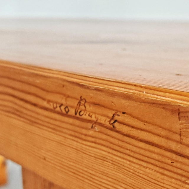 Sine Loco Rectangular Wooden Table by Raffaello Biagetti for Atelier Biagetti, 1970s For Sale - Image 16 of 18