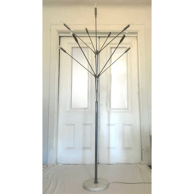 Arredoluce 1950s Sputnik Floor Lamp With Marble Base Mid-Century Modern Italian Stilnovo Flos For Sale - Image 4 of 9