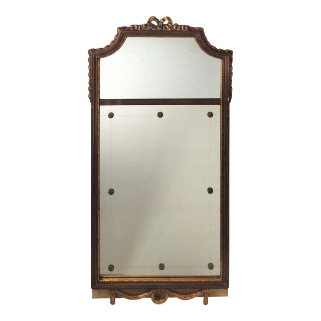Late 20th Century Etched Giltwood Mirror For Sale