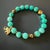 Early 21st Century Amazonite Stone Lucky Elephant Charm Beaded Bracelet For Sale - Image 5 of 7