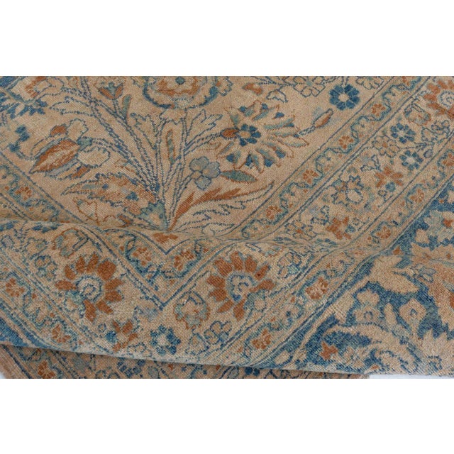 Authentic 1900s Persian Kirman Handmade Wool Rug For Sale In New York - Image 6 of 10