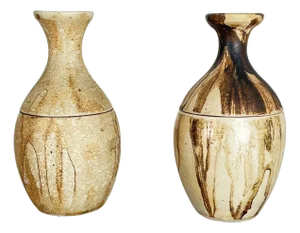 Ceramic Studio Pottery Objects by Gerhard Liebenthron, Germany, 1970s, Set of 2