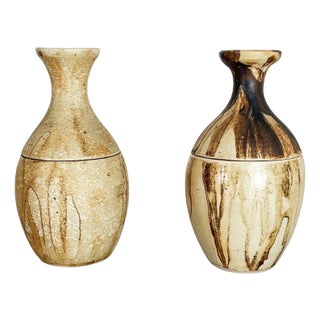 Ceramic Studio Pottery Objects from Gerhard Liebenthron, Germany, 1970s, Set of 2 For Sale