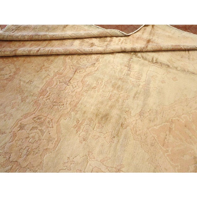 Champagne Galerie Shabab Collection Early 20th Century European Oushak Large Carpet For Sale - Image 8 of 8