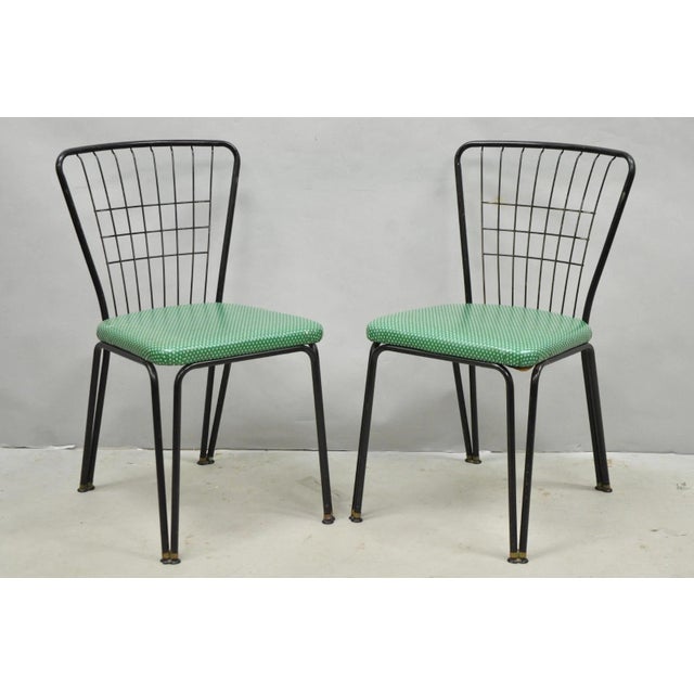 Vintage Daystrom Mid Century Modern Black Metal Kitchen Dining Chairs, Set of 6 For Sale - Image 16 of 18