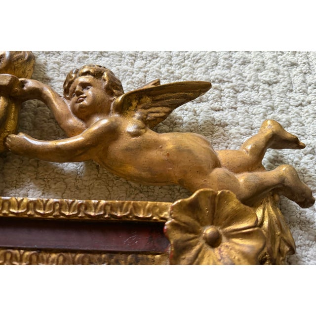 1990 Carvers Guild Large Hand Carved Ornate Gilded Mahogany Mirror For Sale In Milwaukee - Image 6 of 10