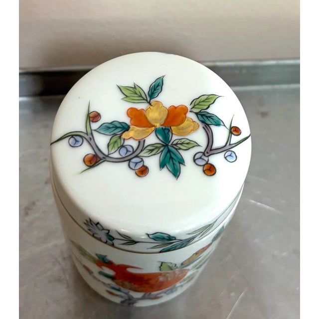 Asian Asian Ceramic Cylindrical Box For Sale - Image 3 of 5