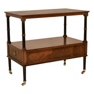 Beacon Hill Collection Inlaid Mahogany Tiered Side Table, Circa 1960's For Sale