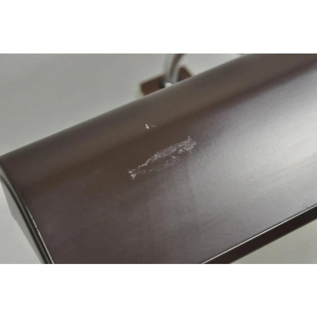 Wood Vintage Mid Century Modern Gooseneck Walnut Base Brown Mad Men Desk Lamp For Sale - Image 7 of 12