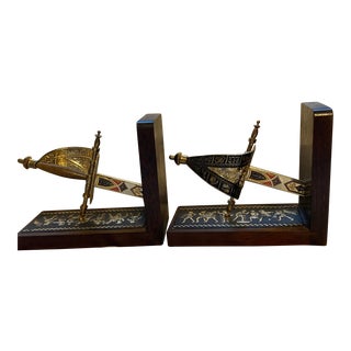 Rare Vintage Roman Gladiators Sword Bookends For Sale