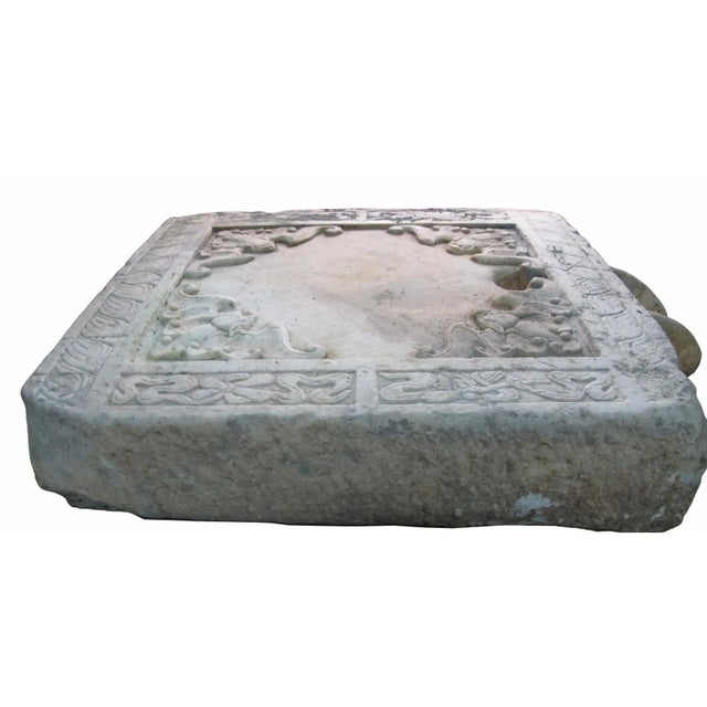 Late 19th Century Late 19th Century Architectural Marble Tea Table With Carved Bats For Sale - Image 5 of 8