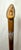 This Antique 19th century hand carved nut, wood, and sterling silver figural walking stick cane is a unique and historical...