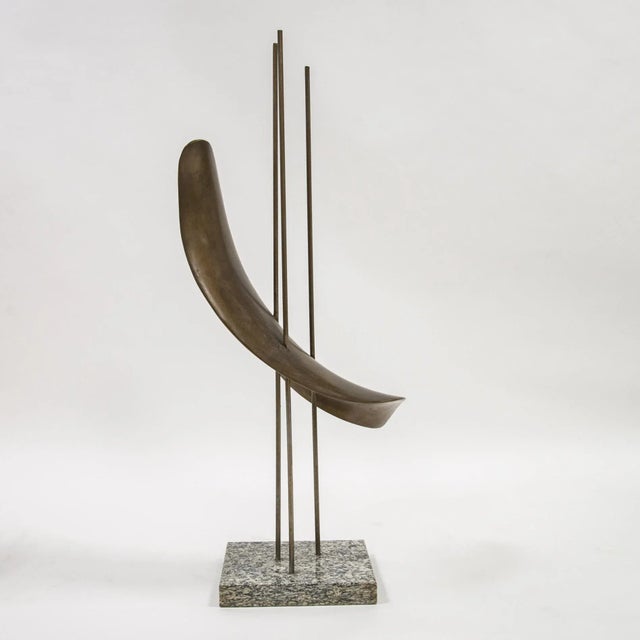 Franco Asco, Forma Evoluzione, 1960s, Bronze & Stone For Sale - Image 3 of 10