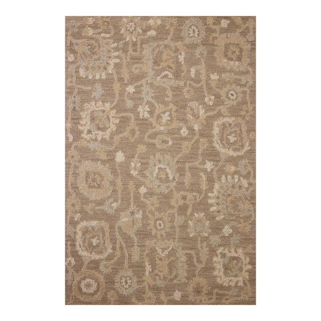 Chris Loves Julia x Loloi Dorothea Bark / Stone 9'-3" x 13' Area Rug For Sale