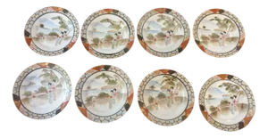 Porcelain Plates from Kutani, Japan, 19th Century, Set of 8