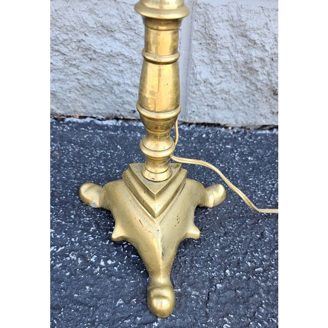 Early 20th Century Two-Tier 27-Light Renaissance Cast Brass Floor Lamp Candelabra Torchere For Sale In Washington DC - Image 6 of 6