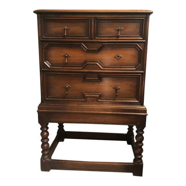 Gothic Kittenger 3-Drawer Side Table For Sale