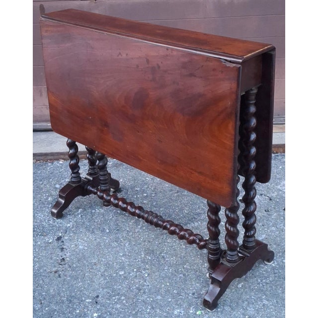 Mid 19th Century Victorian Rococo Style Walnut Drop-Leaf Sunderland Table For Sale - Image 5 of 11