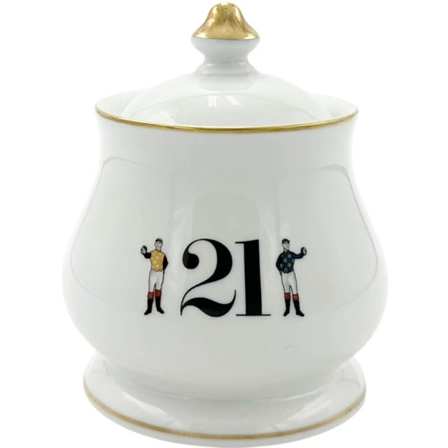 Vintage the 21 Club Nyc Restaurant Equestrian Jockey Condiment Jar For Sale - Image 12 of 12