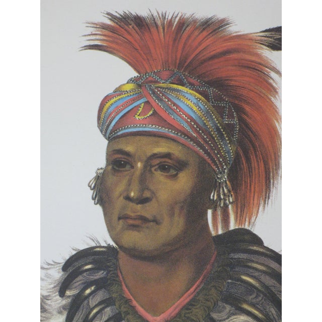 Paper Prints Native American Wa-Pel-La Musquakees Chief Kish-Ke-Kosh Fox Brave. "The History of the Indian Tribes of North America" Reproduction - Set of 2 For Sale - Image 7 of 10