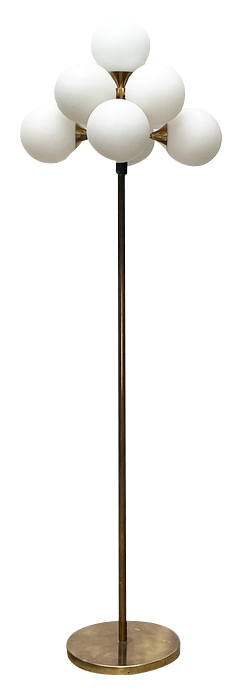 Mid-Century German Space Age Brass Floor Lamp from Kaiser Leuchten, 1960s