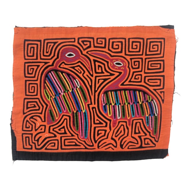 Mola Fabric by Cuna Indians from San Blas Island, Panama, 1970s For Sale
