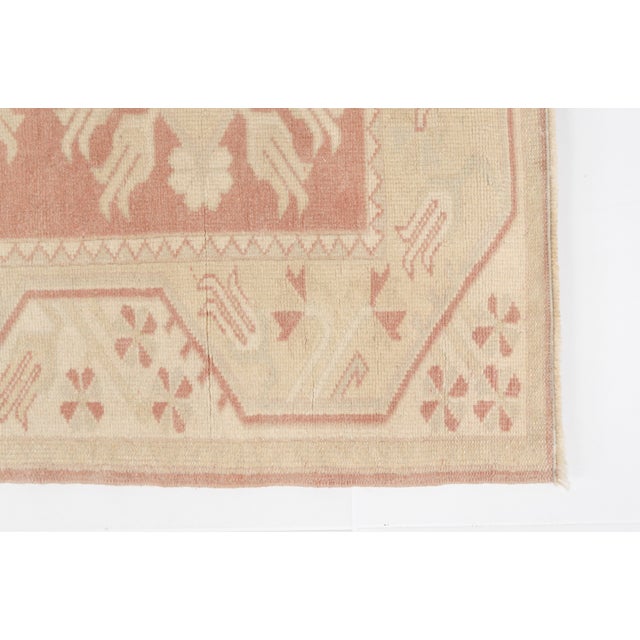 Mid 20th Century Small Oushak Anatolian Wool Carpet For Sale - Image 9 of 10