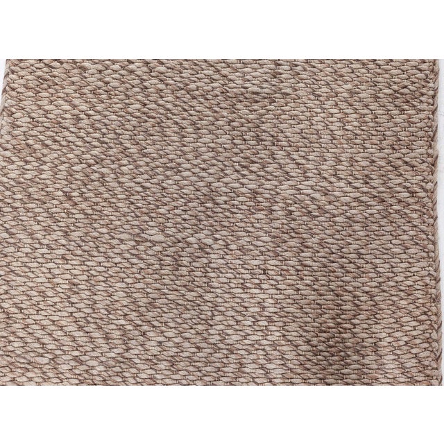 Modern Contemporary Handwoven Brown Wool Runner by Doris Leslie Blau For Sale - Image 3 of 6