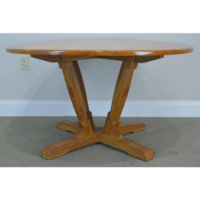 Brandt Ranch Oak Round Poker or Dining Table Chairish