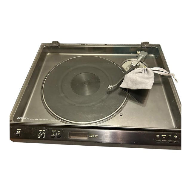 Optonica Vintage Turntable With Glass Dustcover For Sale