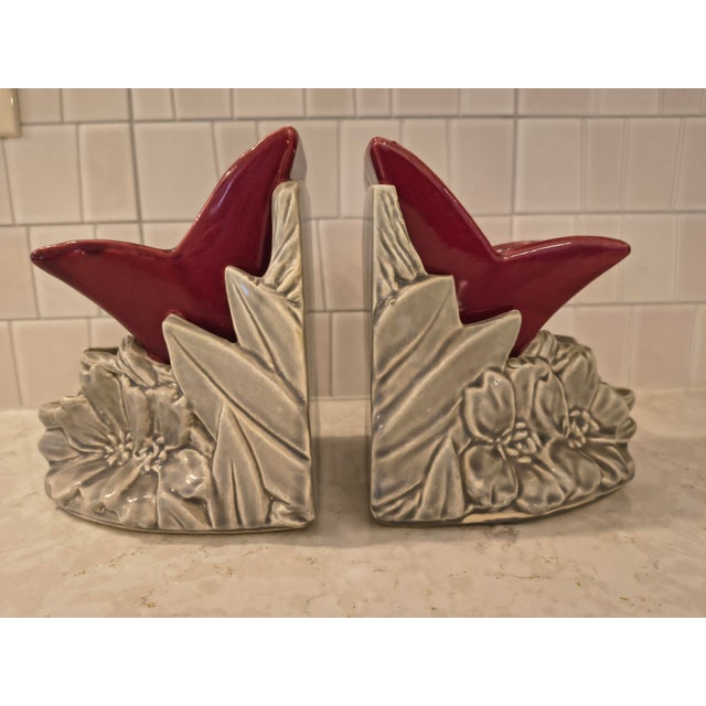 Art Deco McCoy Art Deco Bookends Vases - A Pair, 1930s -40's For Sale - Image 3 of 5