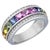 Natural Multi sapphire ring with natural diamonds in 18k gold For Sale - Image 15 of 18