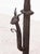 Early 20th Century Arts & Crafts Samuel Yellin Style Wrought Iron and Brass Gargoyle Andirons For Sale - Image 5 of 7