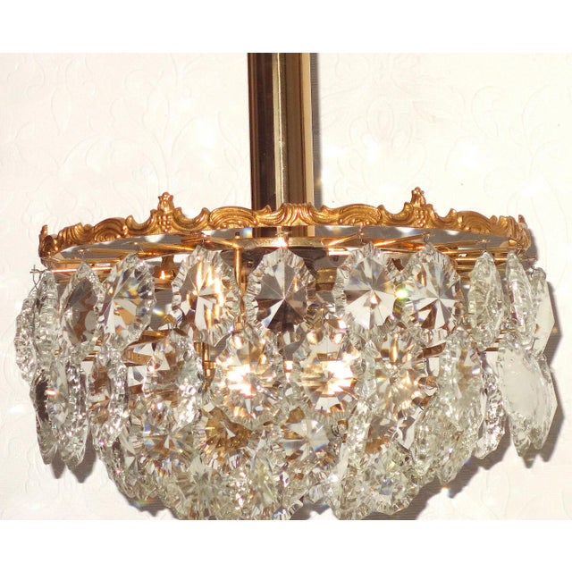 Brass and Crystal Pendant Light from Bakalowits & Söhne, 1960s For Sale - Image 6 of 10