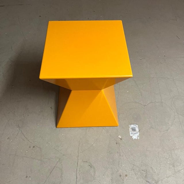 Vintage Orange Prism Table For Sale - Image 4 of 9