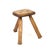 1960s Brutalist Rustic Wabi Sabi Oak Stool For Sale - Image 5 of 8
