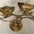 Metal Vintage Brutalist Hand Gilt Wrought Iron Bird Candelabra – Newly Painted For Sale - Image 7 of 12
