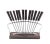 Offered is a set of twelve (12) stainless steel appetizer / hors d'oeuvres / tid-bit pronged fork picks that have Rosewood...