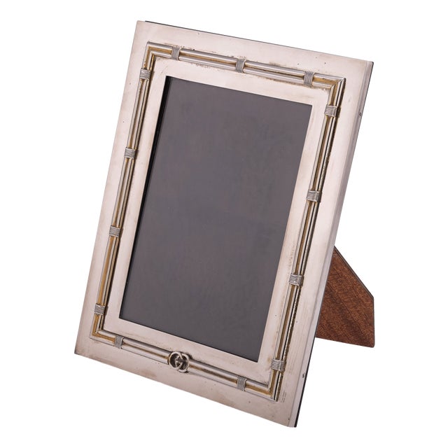 Vintage Italian Silver Plated-Photograph Frame from Gucci, 1920s For Sale