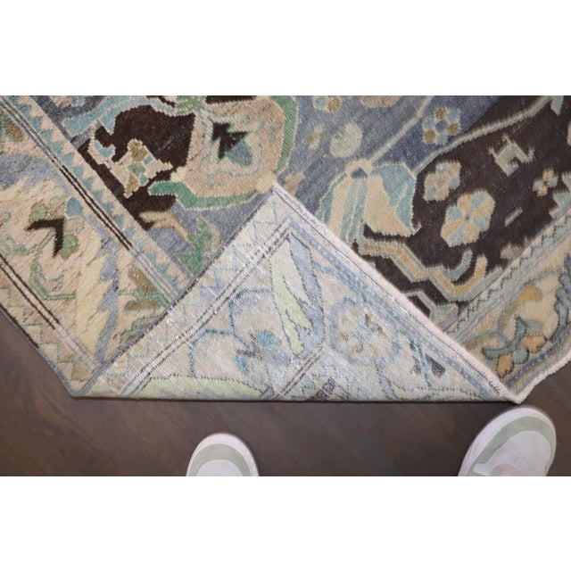 an early square intermediate northwest Persian rug in pretty blues and greens Details rug no. j4076 size 7' 5" x 8' 11"...