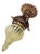 Empire Bronze Pending Lamp with Uranium Glass, France, 1890s For Sale