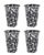Crow Canyon Home Splatterware, 14 oz. Tumblers in Black & White - Set of 4 For Sale In San Francisco - Image 6 of 6