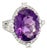 Natural Amethyst Diamond Ring Size 6.5, 14k Gold 8.83 TCW Certified For Sale