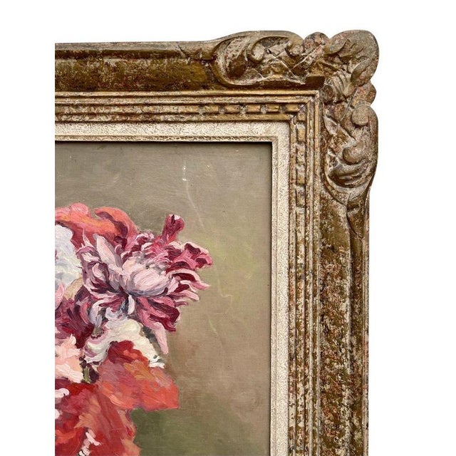 F. Barla, Bouquet of Flowers, Oil on Panel, Framed For Sale - Image 8 of 12