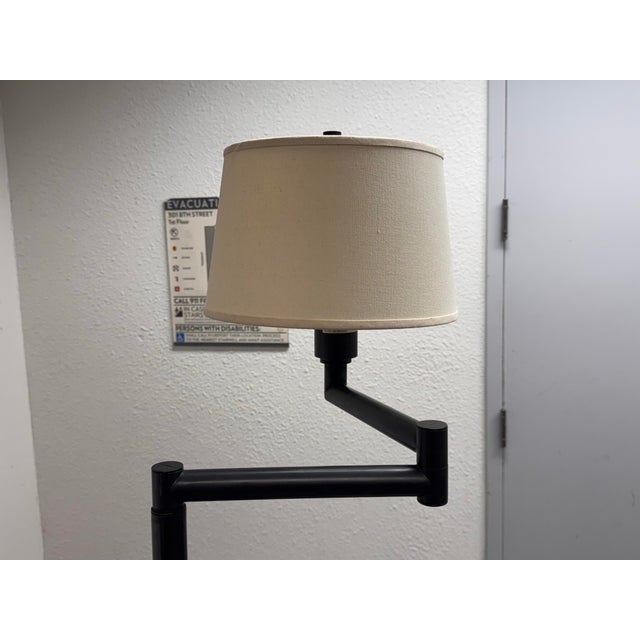 Late 20th Century Late 20th Century Library Style Swing-Arm Floor Lamp For Sale - Image 5 of 12