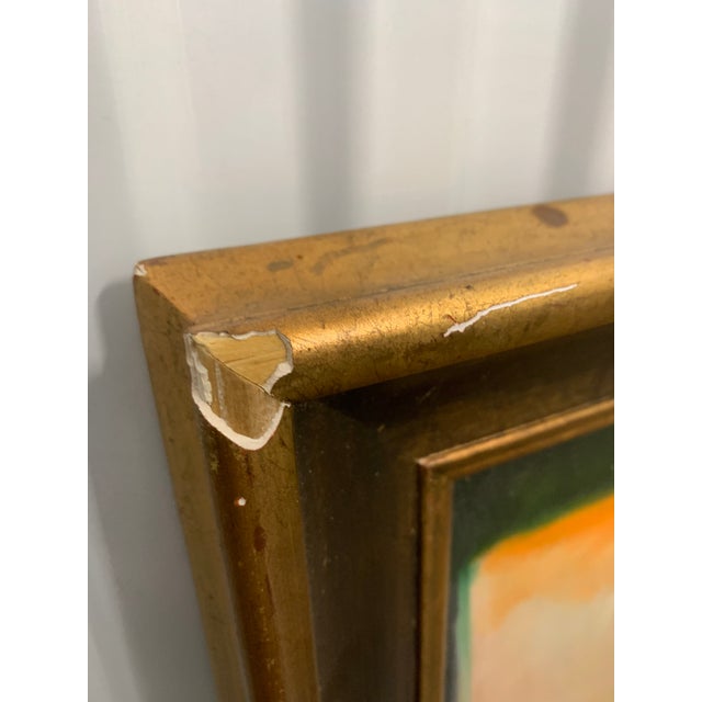 Late 20th Century Framed and Signed Geometric Abstract Painting For Sale In Dallas - Image 6 of 7