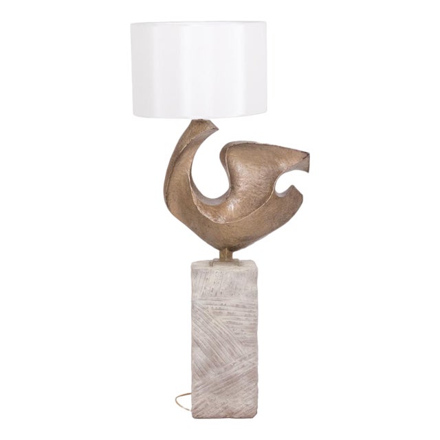 Brutalist Style Lamp, 1970s For Sale